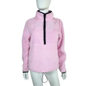 No Boundaries Baby Pink Plush Fuzzy Juniors Pull Over